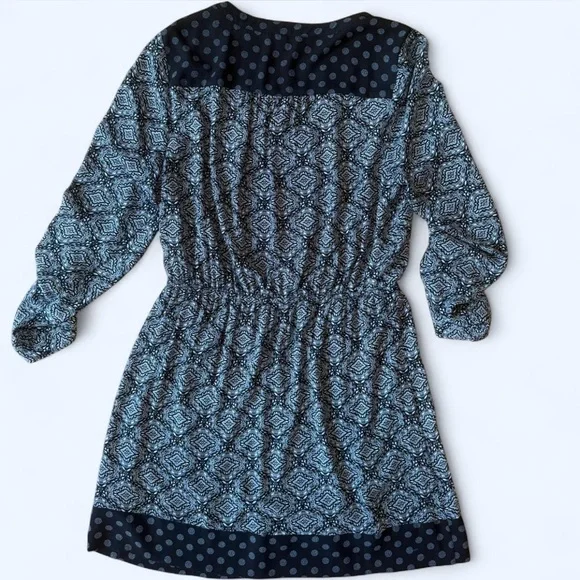 DR2 Blue and Black Patterned Mini Dress - Picture 3 of 5